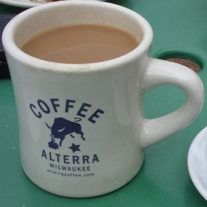 A mug of filter coffee from Alterra, Milwaukee