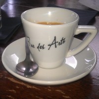 Single Espresso, Bar des Arts Style. Isn't the saucer just the perfect size?