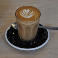 My piccolo at Drink, Shop & Dash. Lovely latte art by Sebastian.