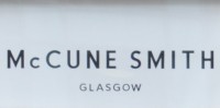The words McCUNE SMITH GLASGOW in black typeface on white.