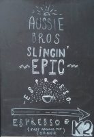 "Aussie bros, slinin' epic espresso | Espresso by K2 (just around the corner)"