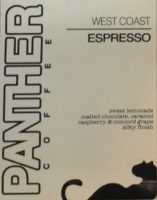 The label on Panther Coffee's West Coast Espresso Blend.