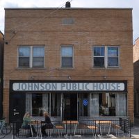 The front of Johnson Public House on East Johnson Street in Madison.