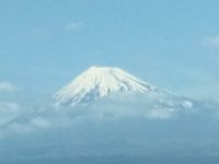 The unmissable features of Mount Fuji as seen looking north from the bullet train on my way to Kyoto.
