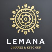 The Lemana Coffee & Kitchen logo from the sign on the wall at the end of Madeira Mews in Lymington.