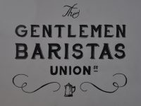 Detail taken from The Gentlemen Baristas logo drawn on the wall upstairs at Union Street.