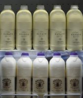 It's milk all round at the London Coffee Festival in 2017. Top row, The Estate Dairy. Bottom row, Allan Reeder Ltd's Brades Farm barista milk.