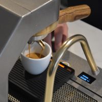 A Colombian single-origin espresso extracting on a Mavam espresso system at Ropes & Twines in Liverpool.