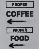 The A-board outside the Birmingham branch of Wayland's Yard promised proper coffee and proper food.
