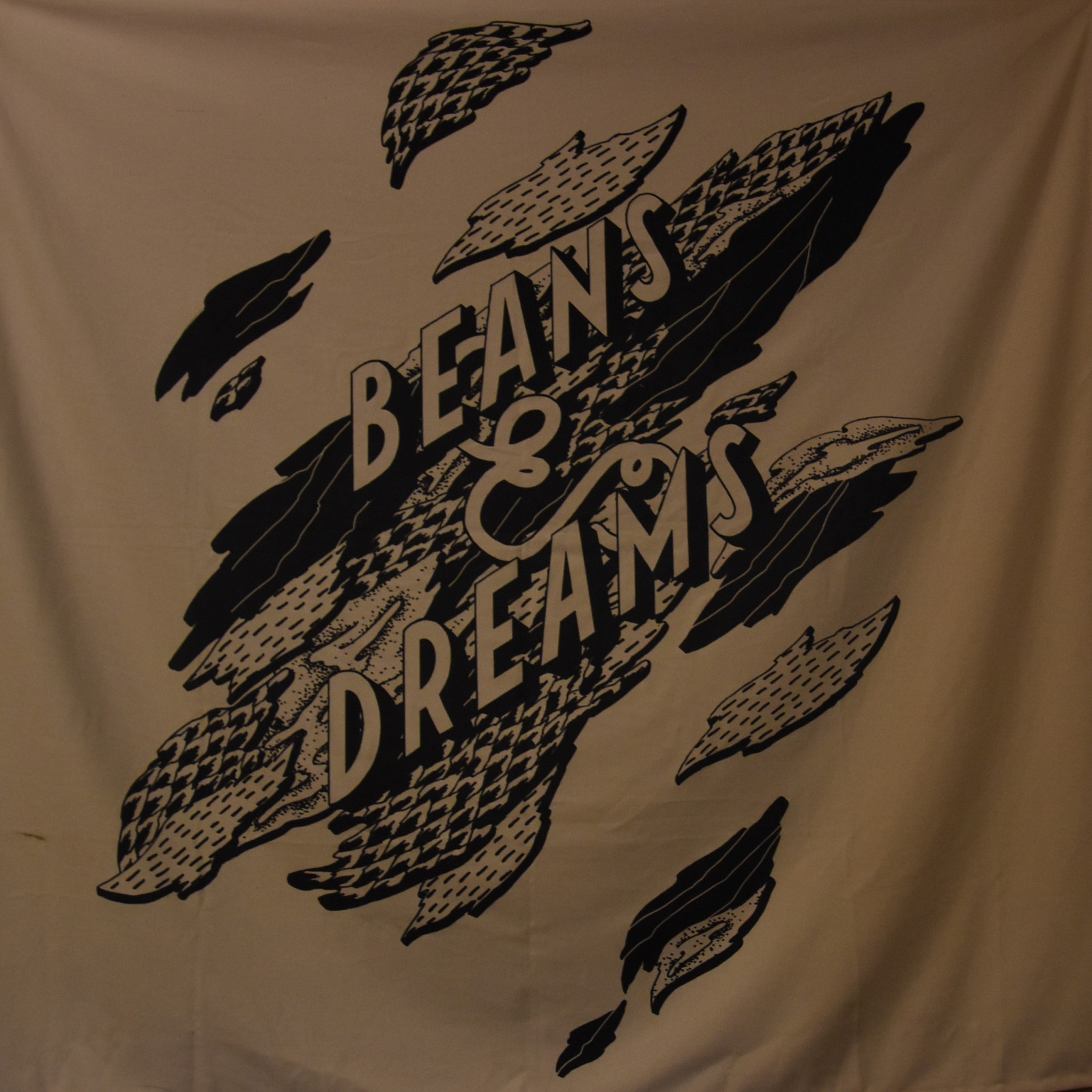 Beans & Dreams decoration, taken from the wall in the Single O roastery in Tokyo.