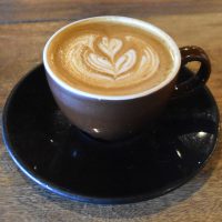 A lovely flat white, made with the guest espresso, the Runaway Blend from Yellow Brick Coffee in Tucson and served at Maverick Coffee in Phoenix.