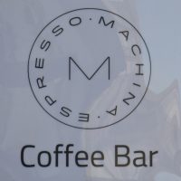 Machina Espresso Coffee Bar: detail from the sign outside the Nicolson Street branch