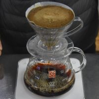 My V60, of a washed Yunnan coffee, grown in China, and roasted and served by Manner Coffee, Shanghai.
