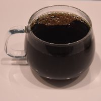 My decaf pour-over at Blue Bottle Coffee in Shinagawa Station, Tokyo.