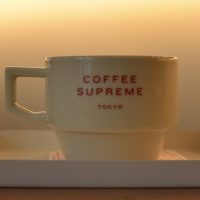 The cup says it all: Coffee Supreme, Tokyo (in bright red capitals on the side)