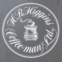 The HR Higgns Coffee-man Ltd logo, from the shop of Duke Street, Mayfair.