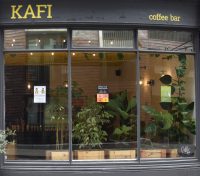 Kafi, in Fitzrovia, reborn as a takeaway-only coffee shop during COVID-19.