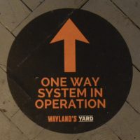 The new one-way system at Wayland's Yard to keep everyone safe during COVID-19.