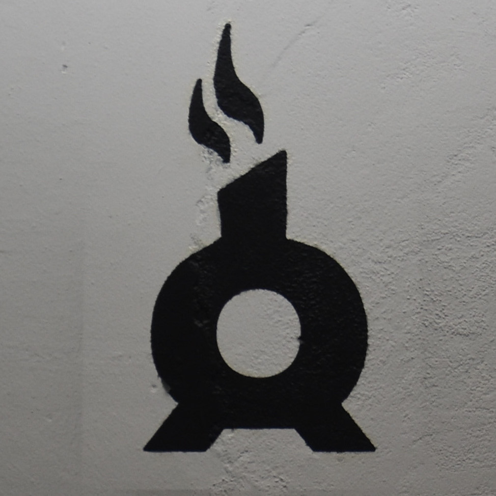 The Chimney Fire Coffee logo, a stylised roaster in black outline with smoke coming from its chimney.