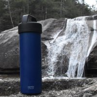 Amanda's Espro Travel Press takes in the views at Diana's Falls in the White Mountains, New Hampshire.