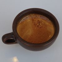 A gorgeous espresso in my Kaffeeform cup, made with the house espresso and served at the Jaunty Goat bakery in Chester.