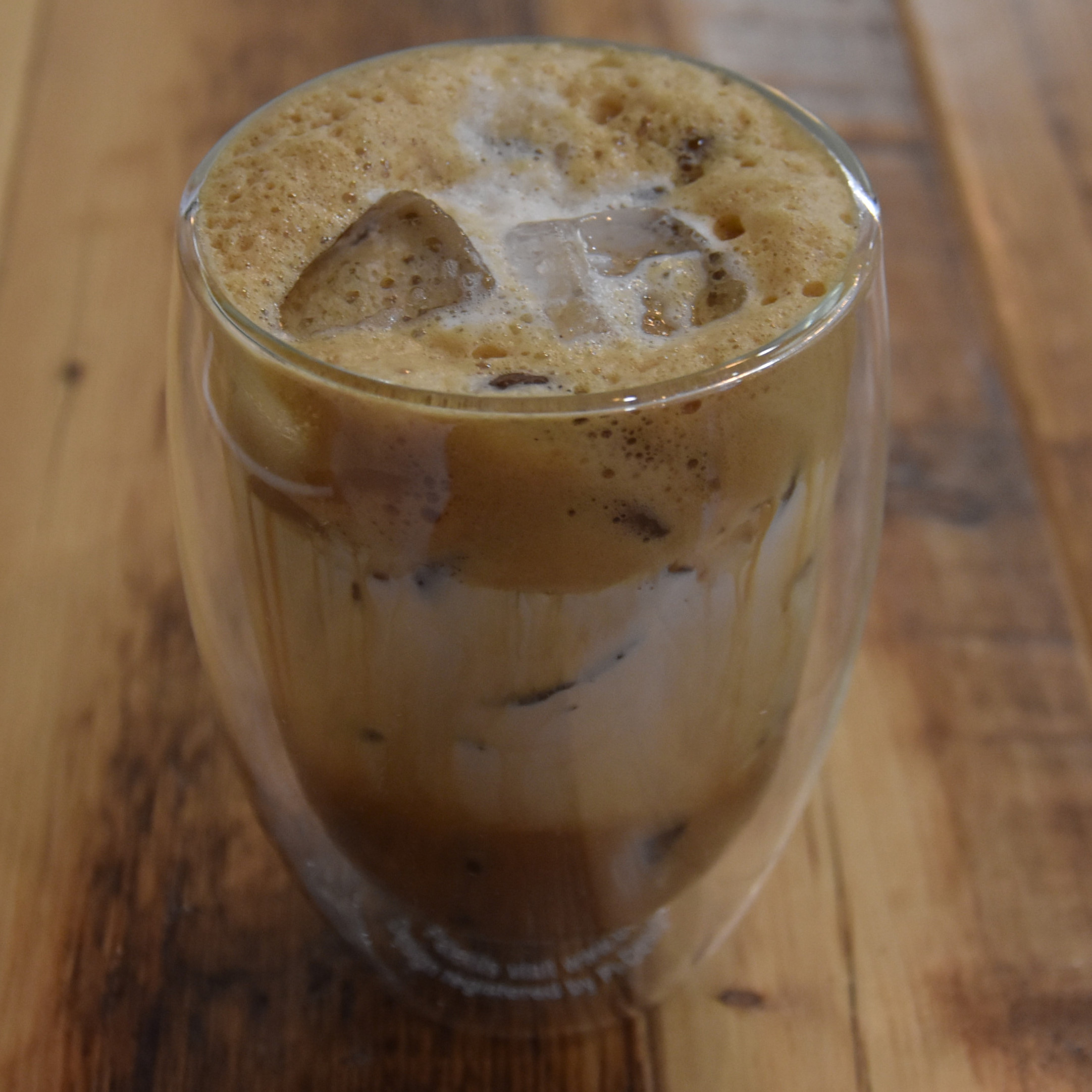 The Ca Phe Phin from Phin Coffee House in Boston: traditional Vietnamese Robusta coffee mixed with condensed milk and lots and lots of ice, served in a double-walled glass.