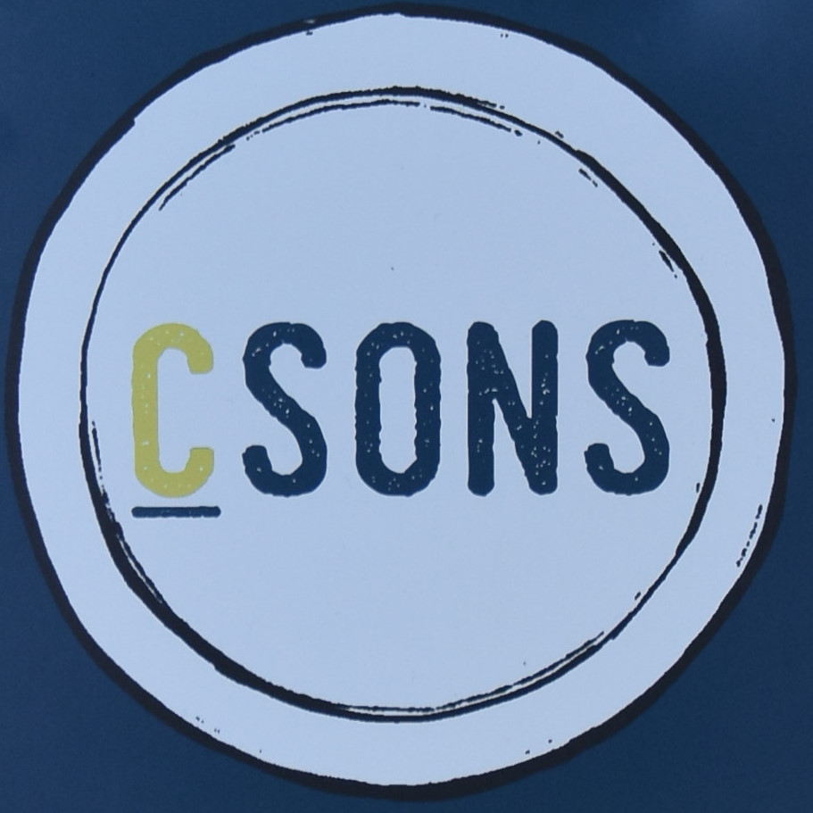 The CSONS logo, the letters "CSONS" written in blue (with the C in yellow) inside two concentric blue circles.