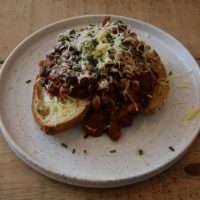 The House-made Smokey Maple Beans on Toast with added cheese which I had for brunch at Lateral in West Kirby.