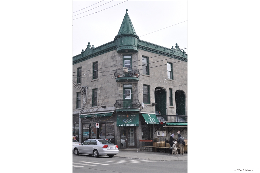 Perched on the corner of Rue St-Viateur and Rue Waverley, you will find Café Olimpico 