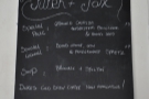 The specialis menu is chalked up on the wall...