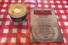 Of course, I had to have a flat white. Impressive menu, by the way.