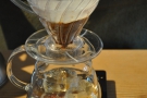 Prolog also does an iced-V60, inspired by a visit to Tokyo. There's a same bloom process...