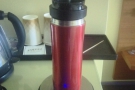 I couldn't wait to try it out: here's the Espro, on my Bonavita scales, in my Copenhagen hotel.