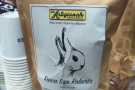 ... where I had this El Salvador espresso with its interesting rabbit/duck packaging.