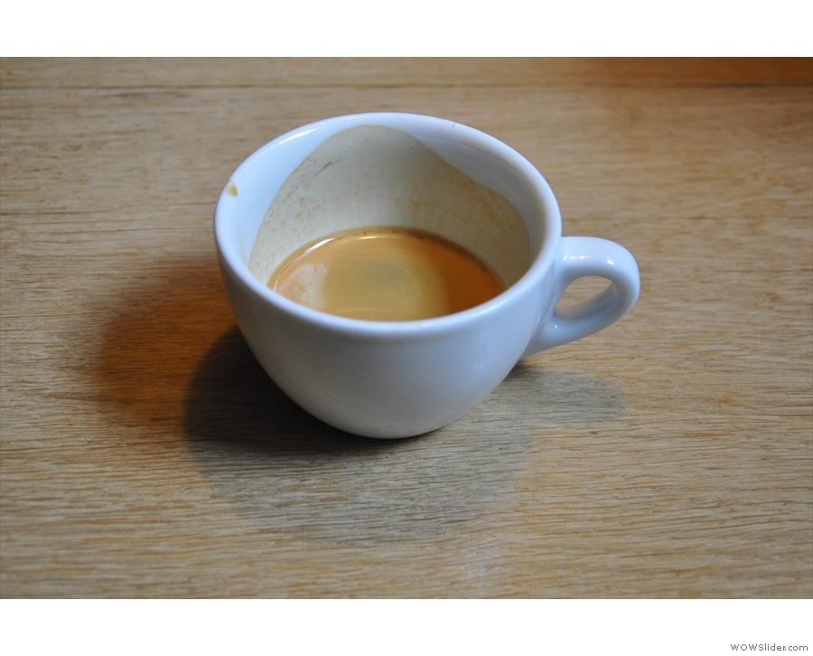 ... and followed it up with an espresso, using the Ethiopian Nano Challa.