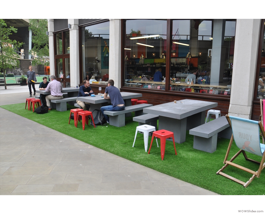 However, Beany Green's famous lawn reveals some changes. These tables, for example...