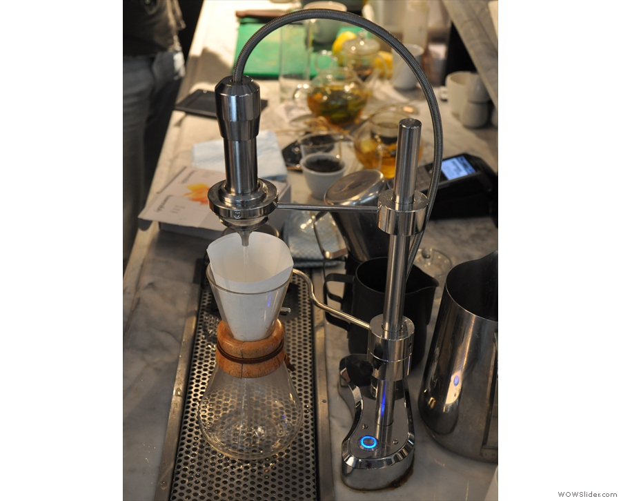 The Modbar also has a pour-over module. As far as I know, this is the first one in the UK.