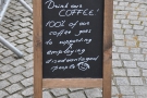 ... come to the right place. They're not shy about telling you what Can Do Coffee's all about.