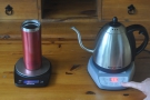 Important: lifting the kettle off the base turns it off! Press the 'Hold' button to keep it hot.