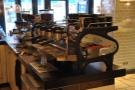 The business end of the twin La Marzocco Stradas.