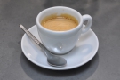And here's my espresso, which was excellent. Really fruity and well-balanced.