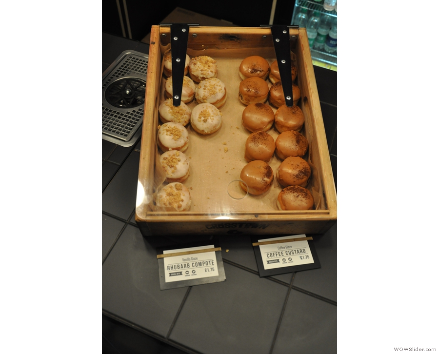 In case you missed those, here's some more doughnuts down by the till.