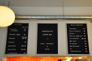 The menus, on the wall above the ktichen, are delightfully concise...