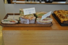 There are plenty of savoury options, including sandwiches...
