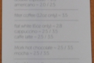 ... while this is the coffee/hot chocolate menu.