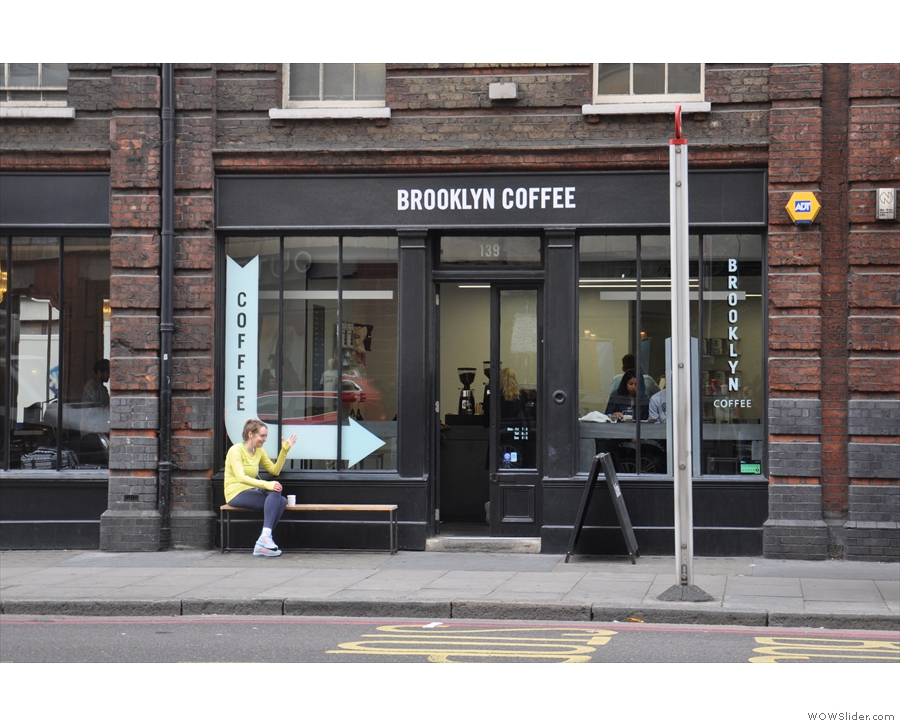Brooklyn Coffee, on London's busy Commercial Street in Shoreditch.