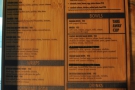 ... while this beautiful wooden menu gives details of the bagels, Sumerian's other speciality.