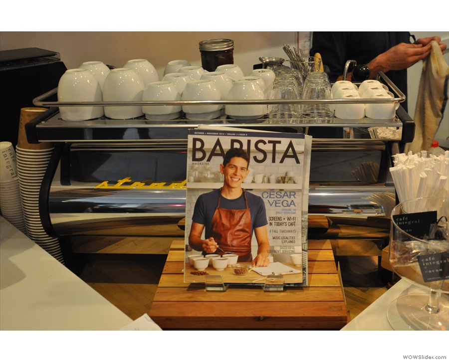 While I was there, Barista Magazine had pride of place by the espresso machine...