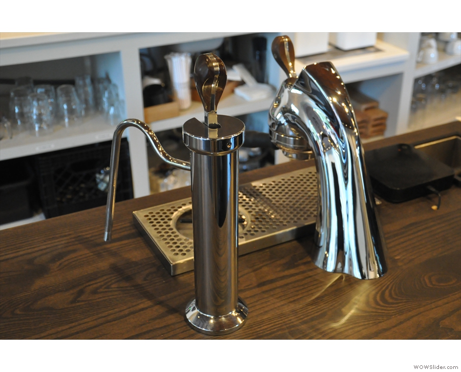 This is at the front of the counter and is used exclusively for the single-origin espresso.