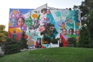 This, by the way, is the view of the side of the building from The 606. Impressive mural!